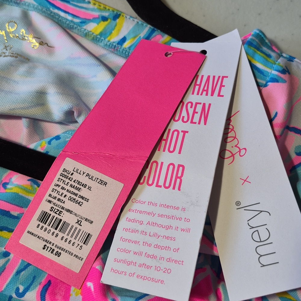 Lilly Pulitzer XL Floral Shift Dress NWT - Picture 9 of 10